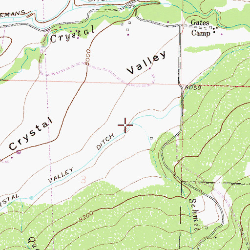 Topographic Map of Schmit Creek, CO