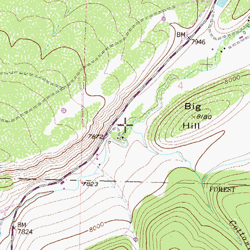 Topographic Map of Cottonwood Creek, CO