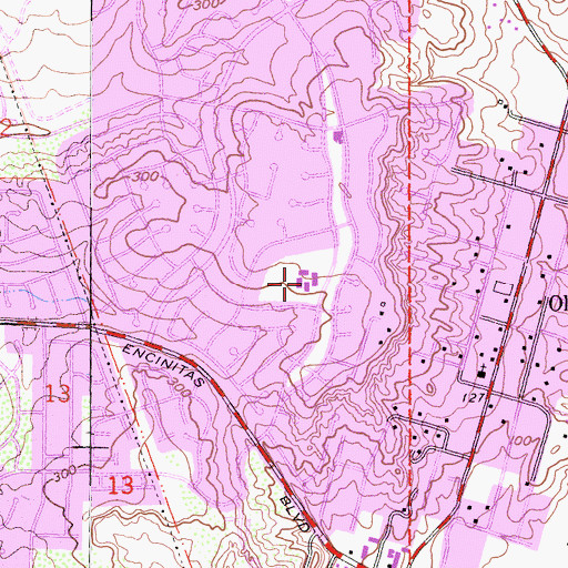 Topographic Map of Park Dale Lane Elementary School, CA