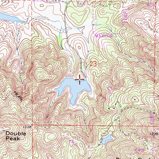 Topographic Map of South Lake, CA