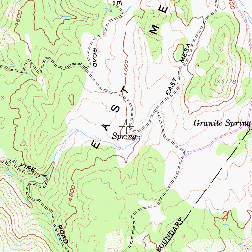 Topographic Map of East Mesa Trail, CA
