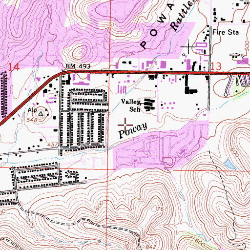Topographic Map of Poway Community Park, CA