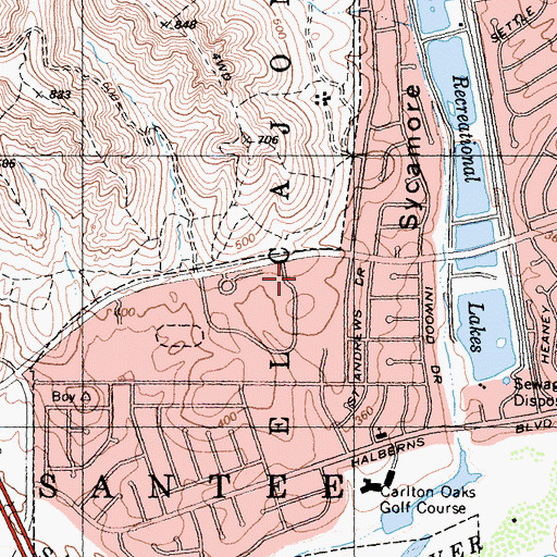 Topographic Map of West Hills High School, CA