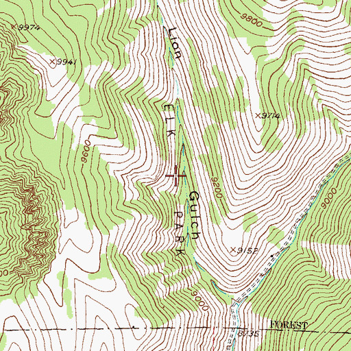 Topographic Map of Elk Park, CO