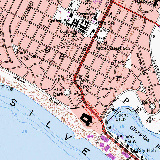 Topographic Map of Graham Memorial Presbyterian Church, CA