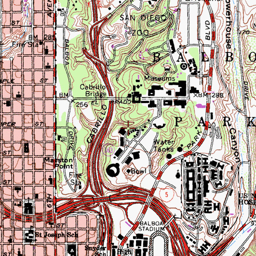Topographic Map of House of Pacific Relations, CA