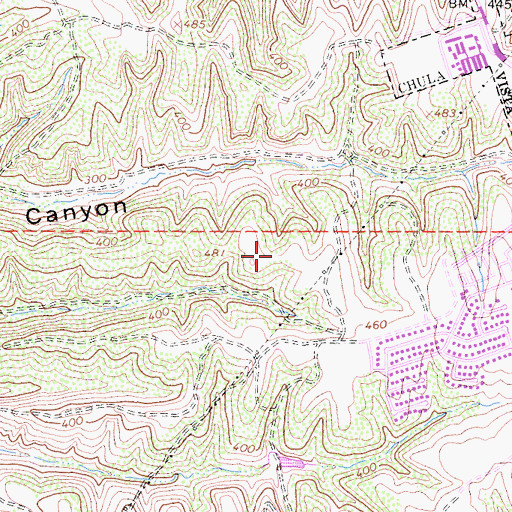 Topographic Map of Rancho del Rey, CA
