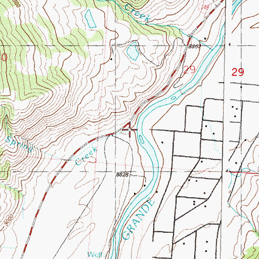 Topographic Map of Banta Spring Creek, CO