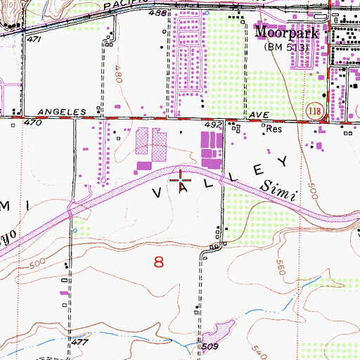 Topographic Map of Arroyo Vista Community Park, CA