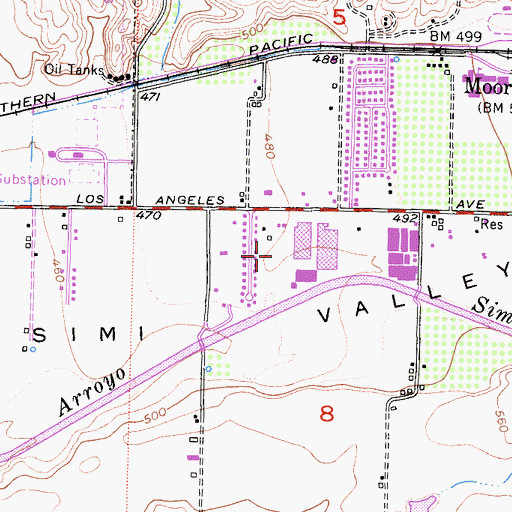Topographic Map of Glenwood Park, CA