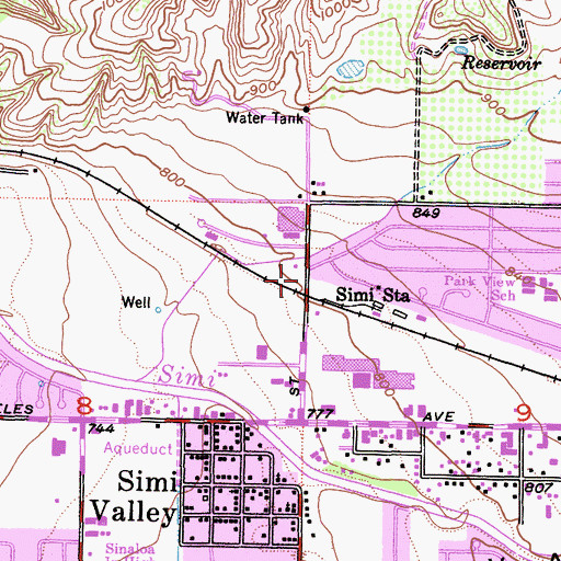 Topographic Map of New Life Center, CA