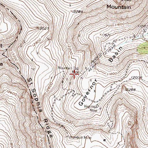 Topographic Map of Mountain Top Mine, CO