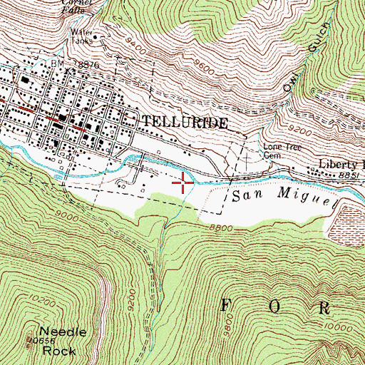 Topographic Map of Bear Creek, CO
