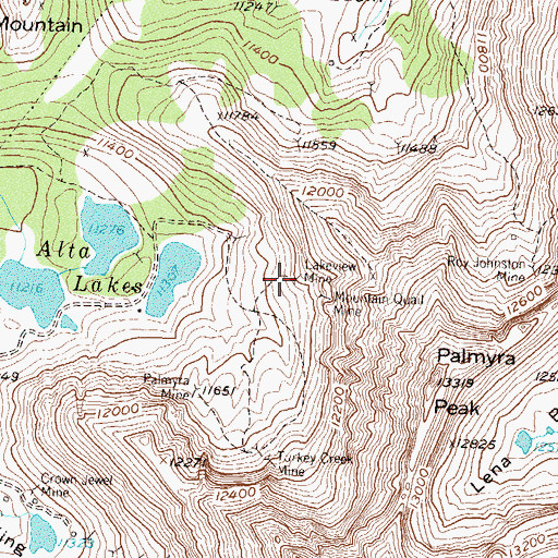 Topographic Map of Lakeview Mine, CO