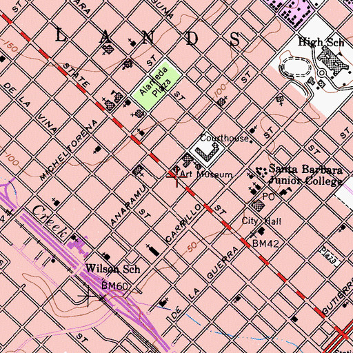 Topographic Map of La Arcadia Building, CA