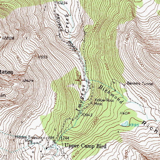 Topographic Map of Richmond Creek, CO