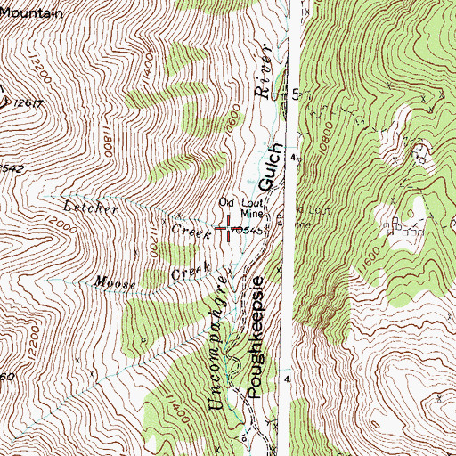 Topographic Map of Letcher Creek, CO