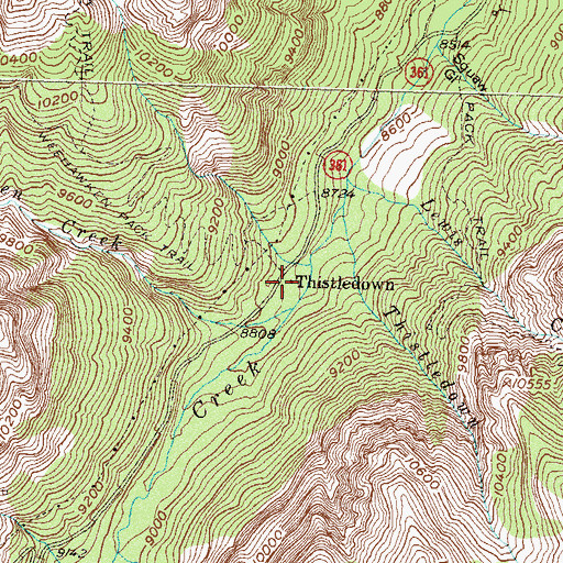 Topographic Map of Thistledown, CO