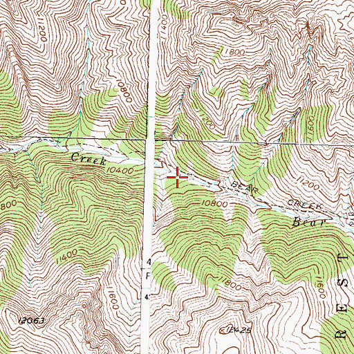 Topographic Map of Bear Creek Trail, CO