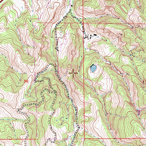 Topographic Map of Gibson Trail, CA