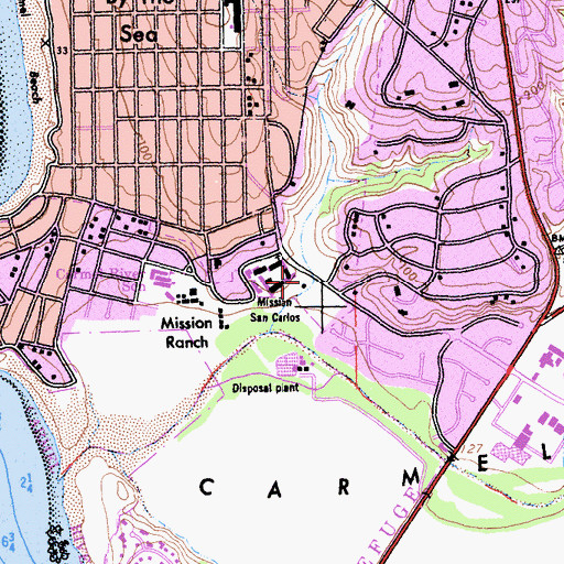 Topographic Map of Larson Field, CA