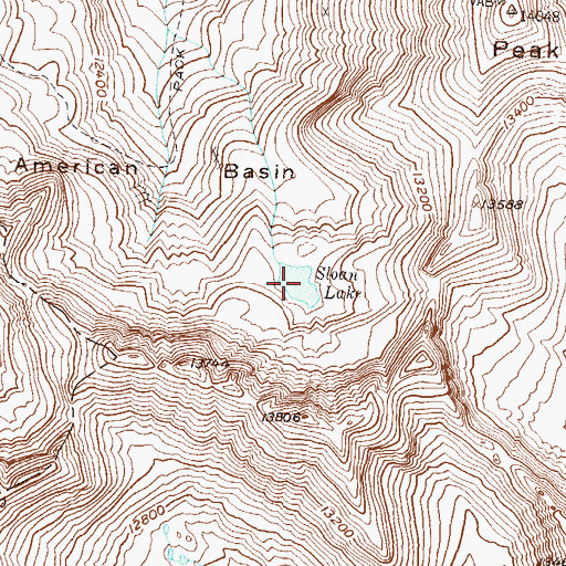 Topographic Map of Sloan Lake, CO