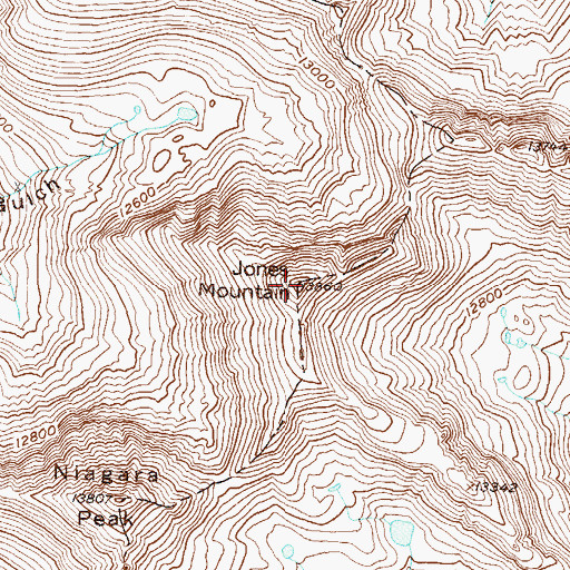 Topographic Map of Jones Mountain, CO