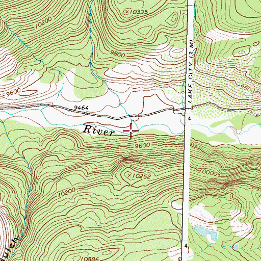 Topographic Map of Bent Creek, CO