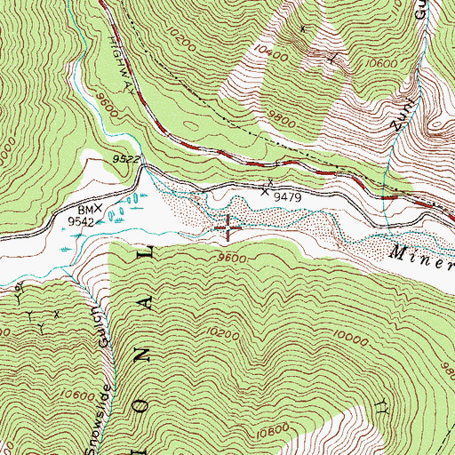 Topographic Map of South Fork Mineral Creek, CO