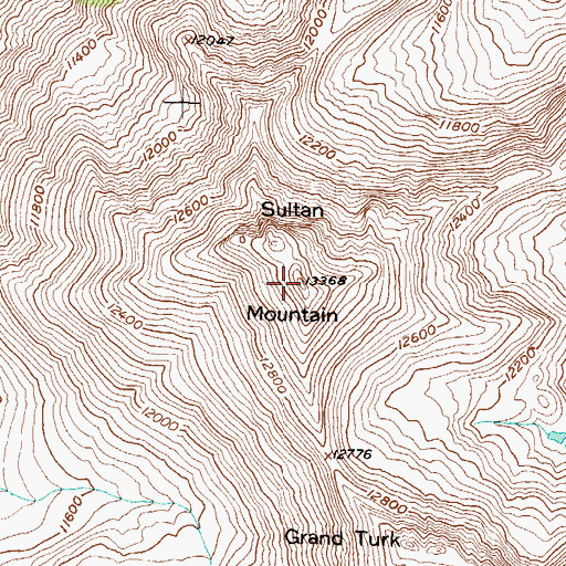 Topographic Map of Sultan Mountain, CO