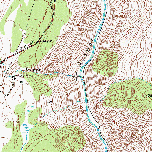 Topographic Map of Sultan Creek, CO