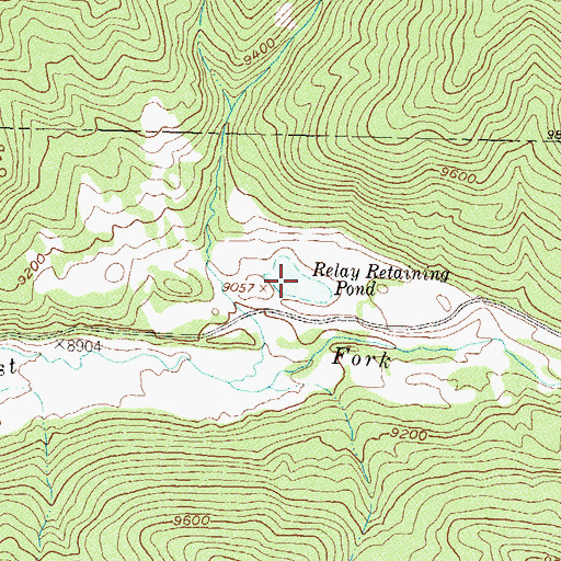 Topographic Map of Relay Retaining Pond, CO