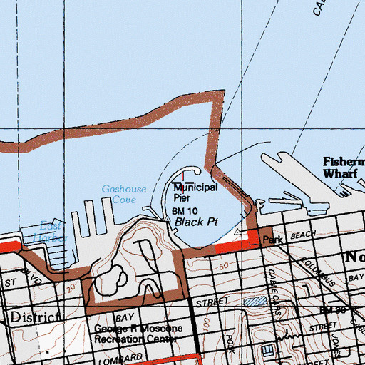 Topographic Map of San Francisco Maritime National Historical Park, CA