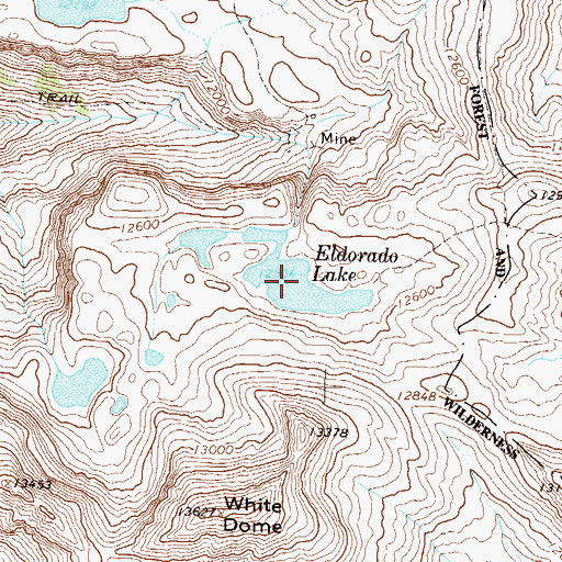 Topographic Map of Eldorado Lake, CO
