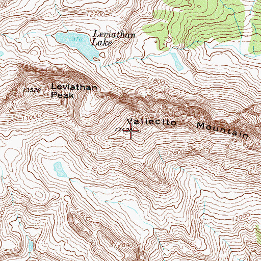 Topographic Map of Vallecito Mountain, CO