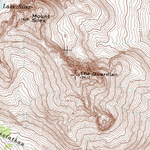 Topographic Map of The Guardian, CO