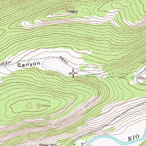 Topographic Map of Sawmill Canyon, CO