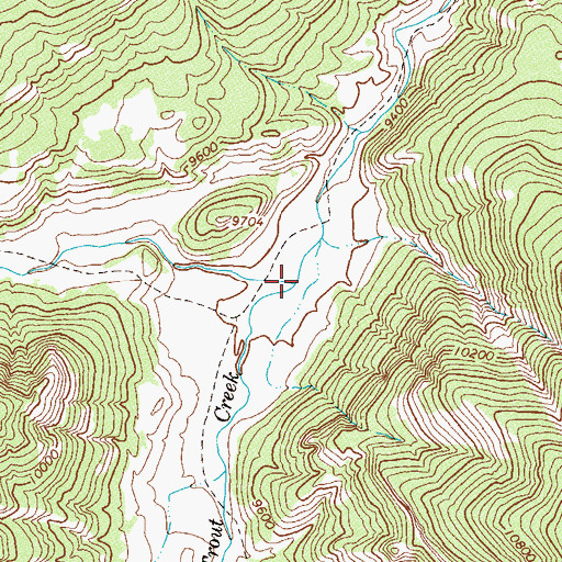 Topographic Map of East Trout Creek, CO