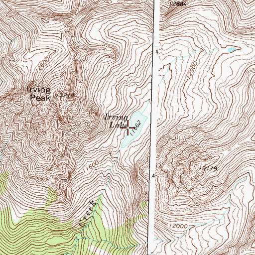 Topographic Map of Irving Lake, CO