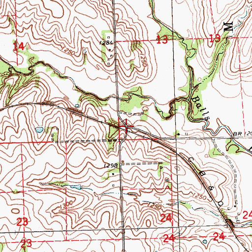 Topographic Map of Violet Post Office (historical), NE