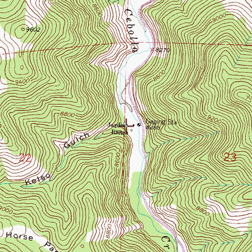 Topographic Map of Jardine Ranch, CO