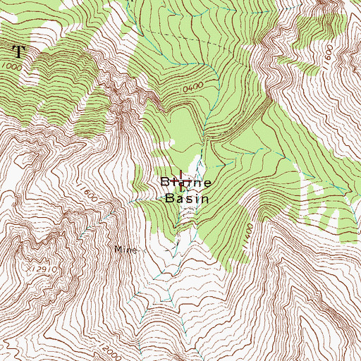 Topographic Map of Blaine Basin, CO