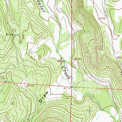 Topographic Map of Blaine Draw, CO
