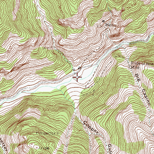 Topographic Map of El Paso Creek, CO