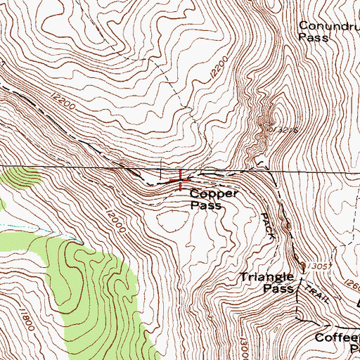 Topographic Map of Copper Pass, CO