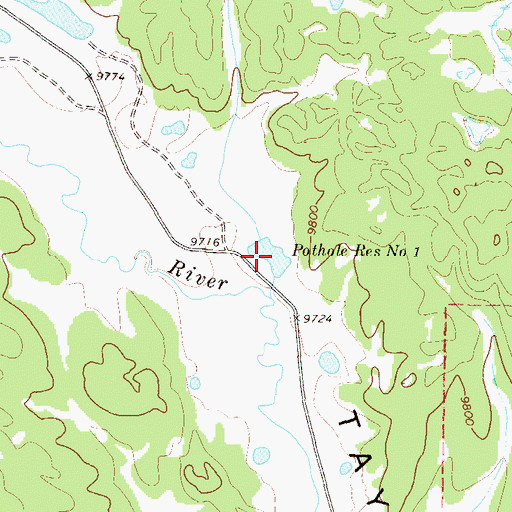 Topographic Map of Pothole Reservoir Number 1, CO
