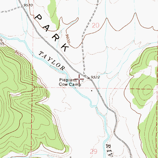 Topographic Map of Pieplant Cow Camp, CO