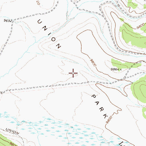 Topographic Map of Union Park, CO
