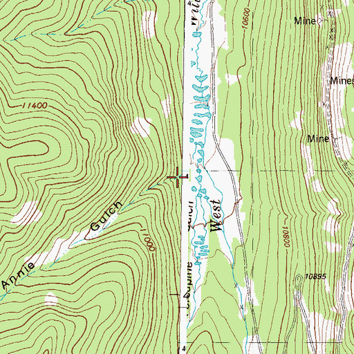 Topographic Map of Annie Gulch, CO
