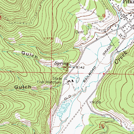 Topographic Map of Red Jacket Gulch, CO